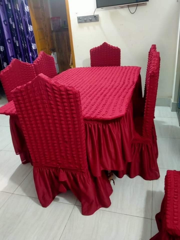 Chair& table cover (Red maroon colour)